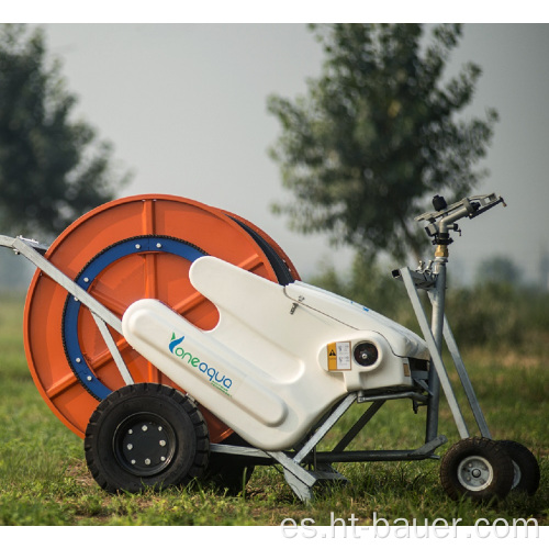 Sistema de riego automático de carrete Aquajet con pistola de lluvia grande